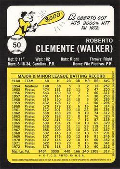 1998 Topps - Roberto Clemente Commemorative Reprints Finest #19 Roberto Clemente Back