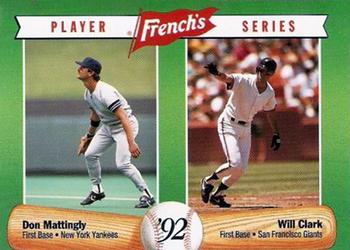 1992 French's #11 Don Mattingly / Will Clark Front