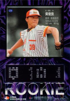 1996 CPBL Pro-Card Series 1 #24 Chun-Liang Wu Back