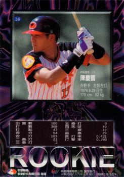 1996 CPBL Pro-Card Series 1 #36 Ching-Kuo Chen Back