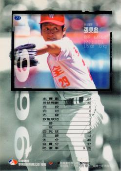 1996 CPBL Pro-Card Series 1 #73 Chien-Fa Chang Back