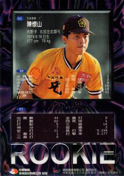 1996 CPBL Pro-Card Series 1 #86 Huai-Shan Chen Back