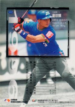 1996 CPBL Pro-Card Series 1 #117 Tsung-Hui Tung Back