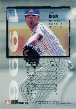 1996 CPBL Pro-Card Series 1 #130 Yi-Chuan Liu Back