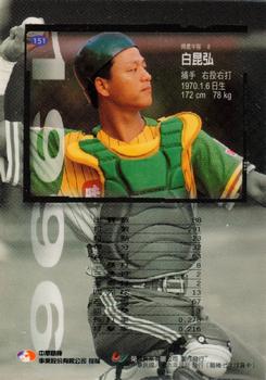 1996 CPBL Pro-Card Series 1 #151 Kun-Hong Pai Back
