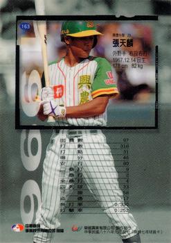 1996 CPBL Pro-Card Series 1 #163 Tian-Lin Chang Back