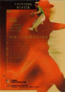 1996 CPBL Pro-Card Series 1 #250 Chin-Hsing Kuo Back