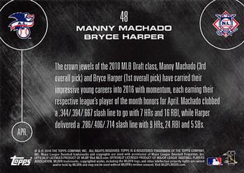 2016 Topps Now #48 Manny Machado / Bryce Harper Back