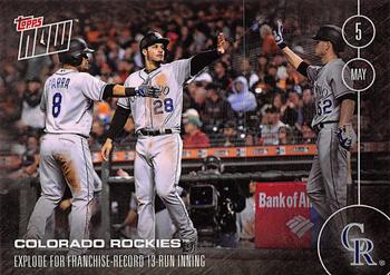 2016 Topps Now #53 Colorado Rockies Front