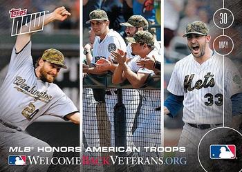 2016 Topps Now #111 MLB Honors American Troops Front