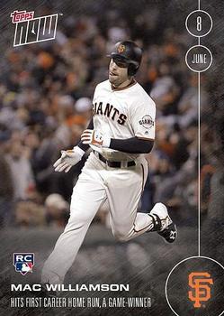 2016 Topps Now #138 Mac Williamson Front