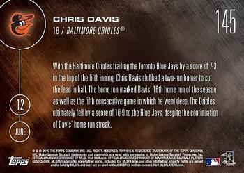 2016 Topps Now #145 Chris Davis Back