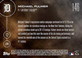 2016 Topps Now #146 Michael Fulmer Back