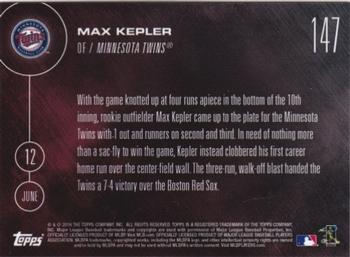 2016 Topps Now #147 Max Kepler Back