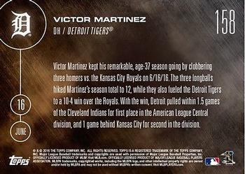 2016 Topps Now #158 Victor Martinez Back