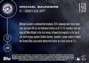 2016 Topps Now #159 Michael Saunders Back
