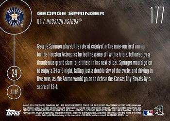 2016 Topps Now #177 George Springer Back