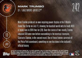 2016 Topps Now #242 Mark Trumbo Back