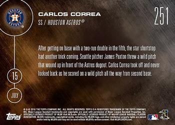 2016 Topps Now #251 Carlos Correa Back
