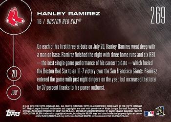 2016 Topps Now #269 Hanley Ramirez Back