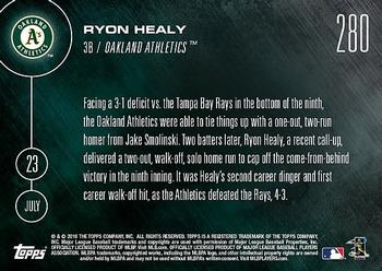 2016 Topps Now #280 Ryon Healy Back