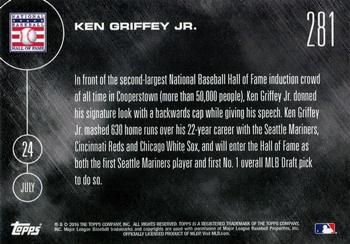 2016 Topps Now #281 Ken Griffey Jr. Back
