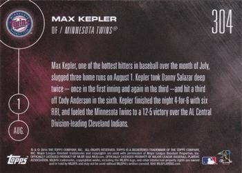 2016 Topps Now #304 Max Kepler Back