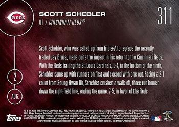 2016 Topps Now #311 Scott Schebler Back