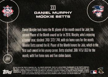 2016 Topps Now #333 Daniel Murphy / Mookie Betts Back