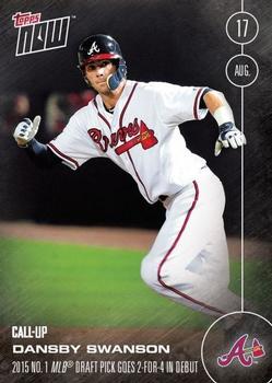 2016 Topps Now #367 Dansby Swanson Front