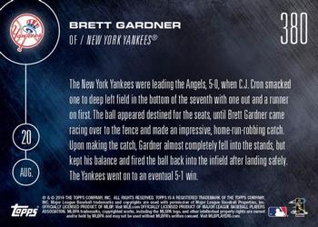 2016 Topps Now #380 Brett Gardner Back