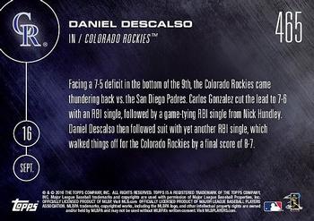 2016 Topps Now #465 Daniel Descalso Back