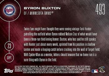2016 Topps Now #493 Byron Buxton Back
