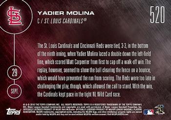 2016 Topps Now #520 Yadier Molina Back