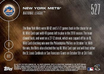 2016 Topps Now #527 New York Mets Back
