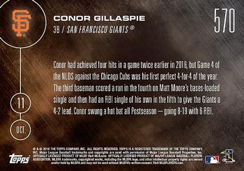 2016 Topps Now #570 Conor Gillaspie Back