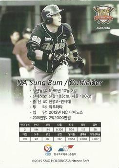 2015-16 SMG Ntreev Super Star Gold Edition #SBCGE-057-AS Sung-Bum Na Back