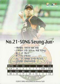 2015-16 SMG Ntreev Super Star Gold Edition #SBCGE-100-N Seung-Joon Song Back