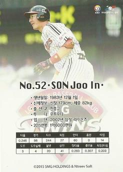 2015-16 SMG Ntreev Super Star Gold Edition #SBCGE-104-N Joo-In Son Back