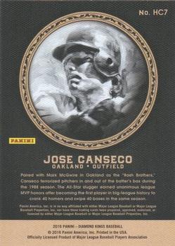 2016 Panini Diamond Kings - Heritage Collection #HC7 Jose Canseco Back