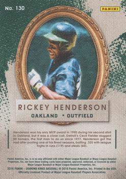 2016 Panini Diamond Kings - Framed #130 Rickey Henderson Back