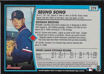 2001 Bowman - Gold #279 Seung Song Back