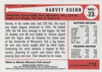 2001 Bowman Chrome - Rookie Reprints #22 Harvey Kuenn  Back