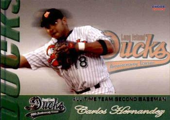 2009 Choice Long Island Ducks 10th Anniversary All-Time Team #4 Carlos Hernandez Front