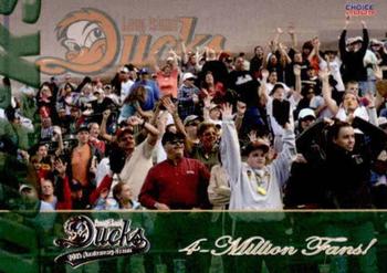 2009 Choice Long Island Ducks 10th Anniversary All-Time Team #20 4-Million Fans Front