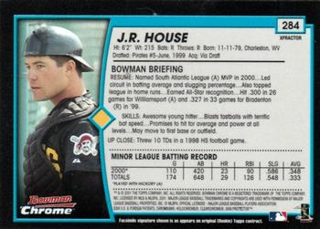 2001 Bowman Chrome - X-Fractors #284 J.R. House  Back