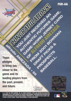 2001 Bowman Draft Picks & Prospects - Futures Game Relics #FGR-AA Alfredo Amezaga  Back