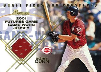 2001 Bowman Draft Picks & Prospects - Futures Game Relics #FGR-AD Adam Dunn  Front