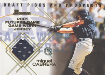 2001 Bowman Draft Picks & Prospects - Futures Game Relics #FGR-MC Miguel Cabrera  Front