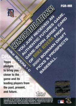 2001 Bowman Draft Picks & Prospects - Futures Game Relics #FGR-MR Mike Rivera  Back